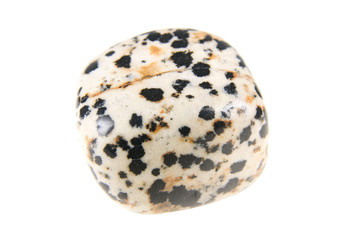 Hornblende gemstone isolated on white background