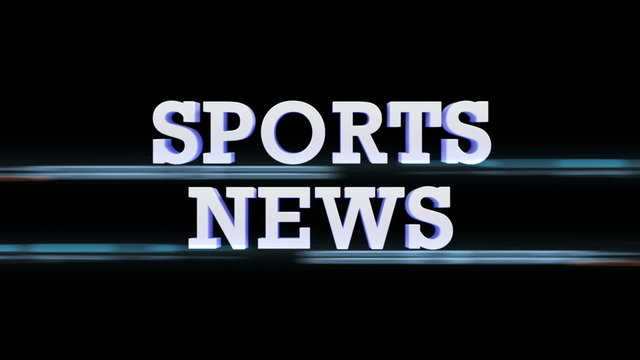 SPORTS NEWS Text Transition, with Alpha Channel, Loop