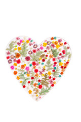 floral heart shape