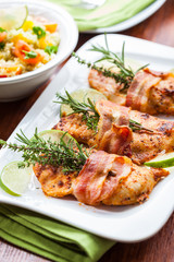 Chicken breast with and couscous salad