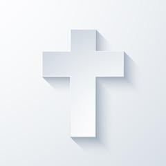 Vector modern religious cross icon