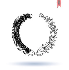 Wreath, vector silhouette