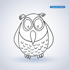 Bird hand drawn. vector illustration.