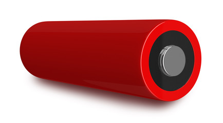 Red battery isolated