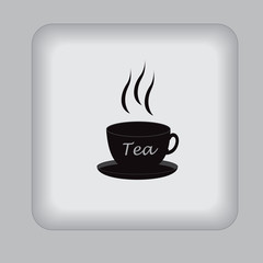 tea, flat, icon, hot, cup, vector, illustration