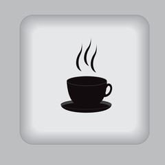 black, icon, hot, cup, flat, vector, illustration