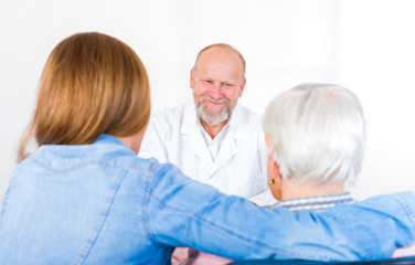 Elderly woman at the doctor