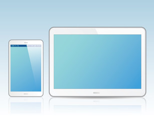 tablet pc computer and smart phone , Vector Illustration.