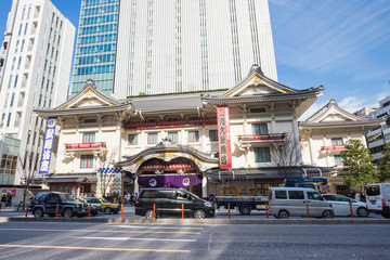 Naklejka premium The Kabuki-za Theater in Tokyo