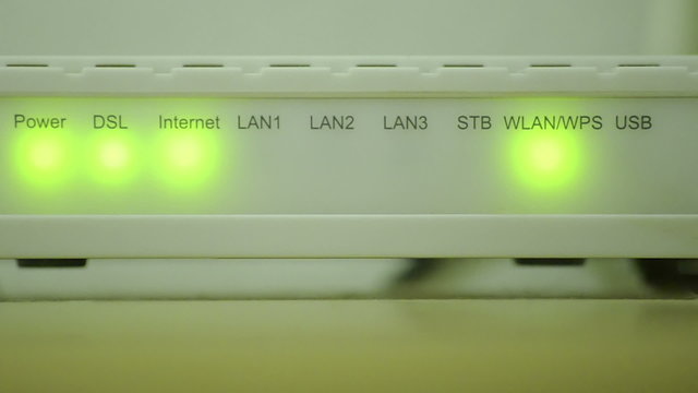 Router Internet, close up