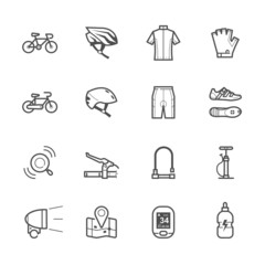 Bicycle icons and Biking icons