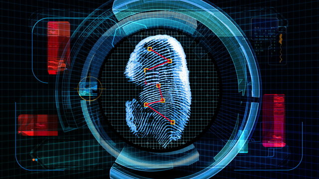 Fingerprint Scan Technology Security (4K Animation)