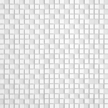 White Mosaic Tiles abstract background and texture..