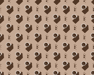 cup of coffee and chocolate pattern