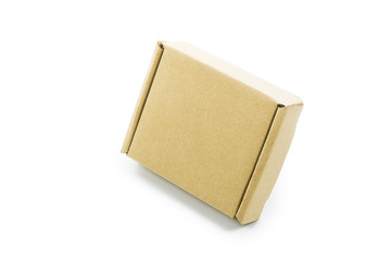 Cardboard brown box isolate