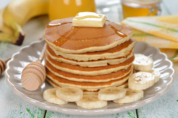 Pancakes with banana