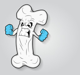 Angry Cartoon Bone Face Expression