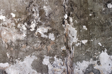 Cracked concrete wall
