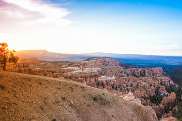 Sunrise at Bryce Canyon as Viewed From Sunrise Point at Bryce Ca