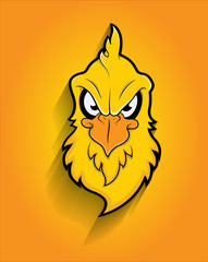 Retro Eagle Bird Face Mascot