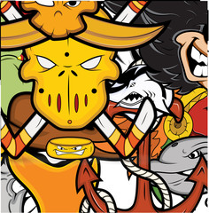 Abstract Retro Graphic Background