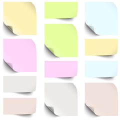 little sticky paper different colors