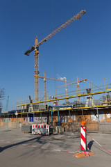Cranes / construction site building site, berlin