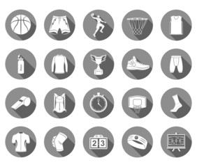 Vector set of icons basketball