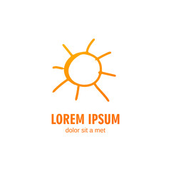 Vector Illustration of a Summer Sun Logo Design Template