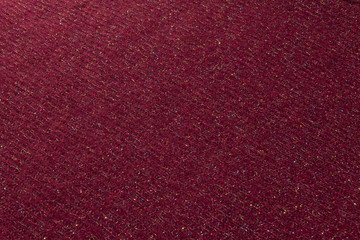 Dark red wool fabric with shiny thread