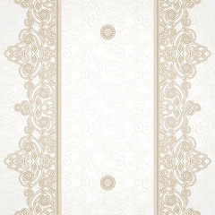 Vector floral border in Eastern style.