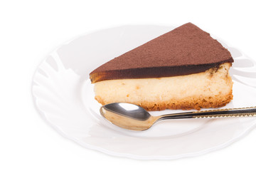 piece of vanilla cheesecake