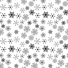 Black and White Vector Flower Pattern
