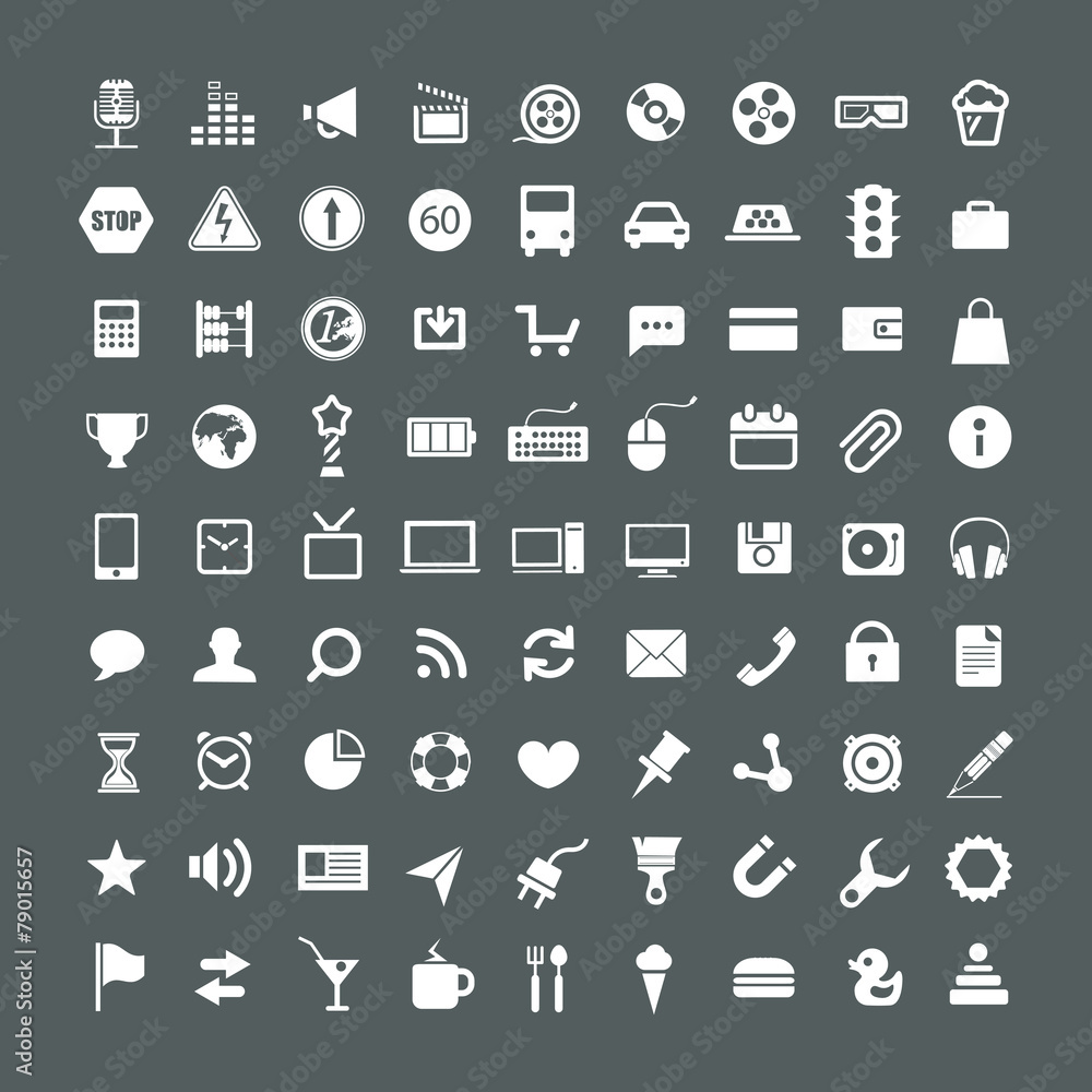Aufkleber Web application icons collection