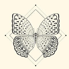 Fototapeta na wymiar butterfly abstract vector illustration