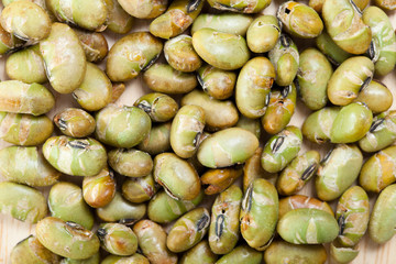 dry roasted and salted edamame nuts, green nut