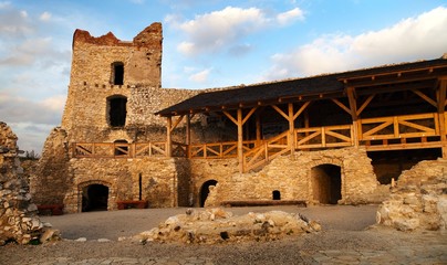 Evening view of ruins of Cachticky hrad - Slovakia