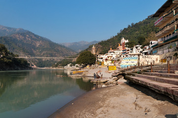 Laxman Jhula bridge over Ganges river