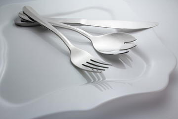 spoon, knife and fork
