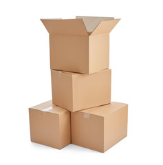 box package delivery cardboard carton stack