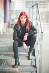 young beautiful red hair venezuelan woman lifestyle