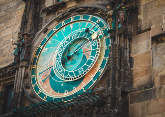 Prague Astronomical Clock. Landmark of Czeh republic.