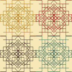 Seamless graphic symmetric patterns