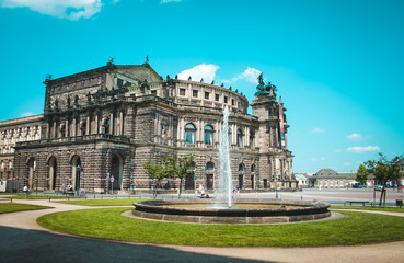 Opera House in Dresden, Germany. Theaterplatz.