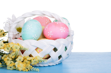 Easter Eggs in a Basket