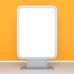 Blank roll up poster - vertical billboard for text