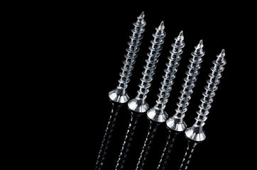 Screws. Macro shot. Background.