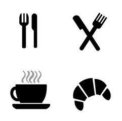 Petit déjeuner en 4 icônes