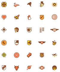 WW2 styled military emblem set
