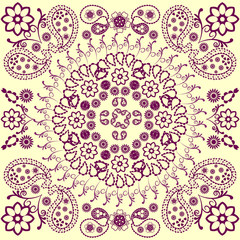 classic and ornate bandana ornamented background.